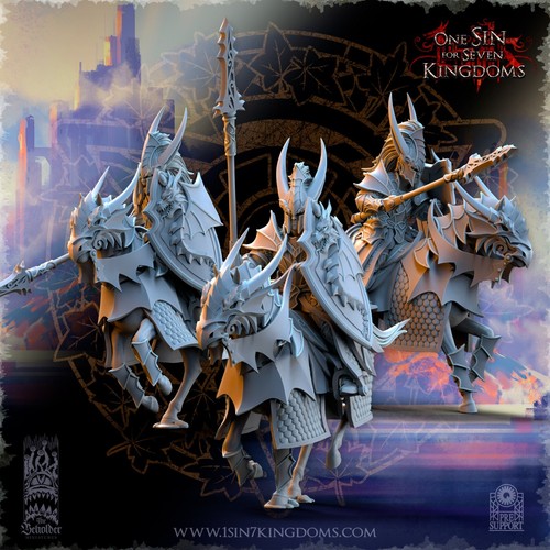Silvermoor elves dragon - 3x,